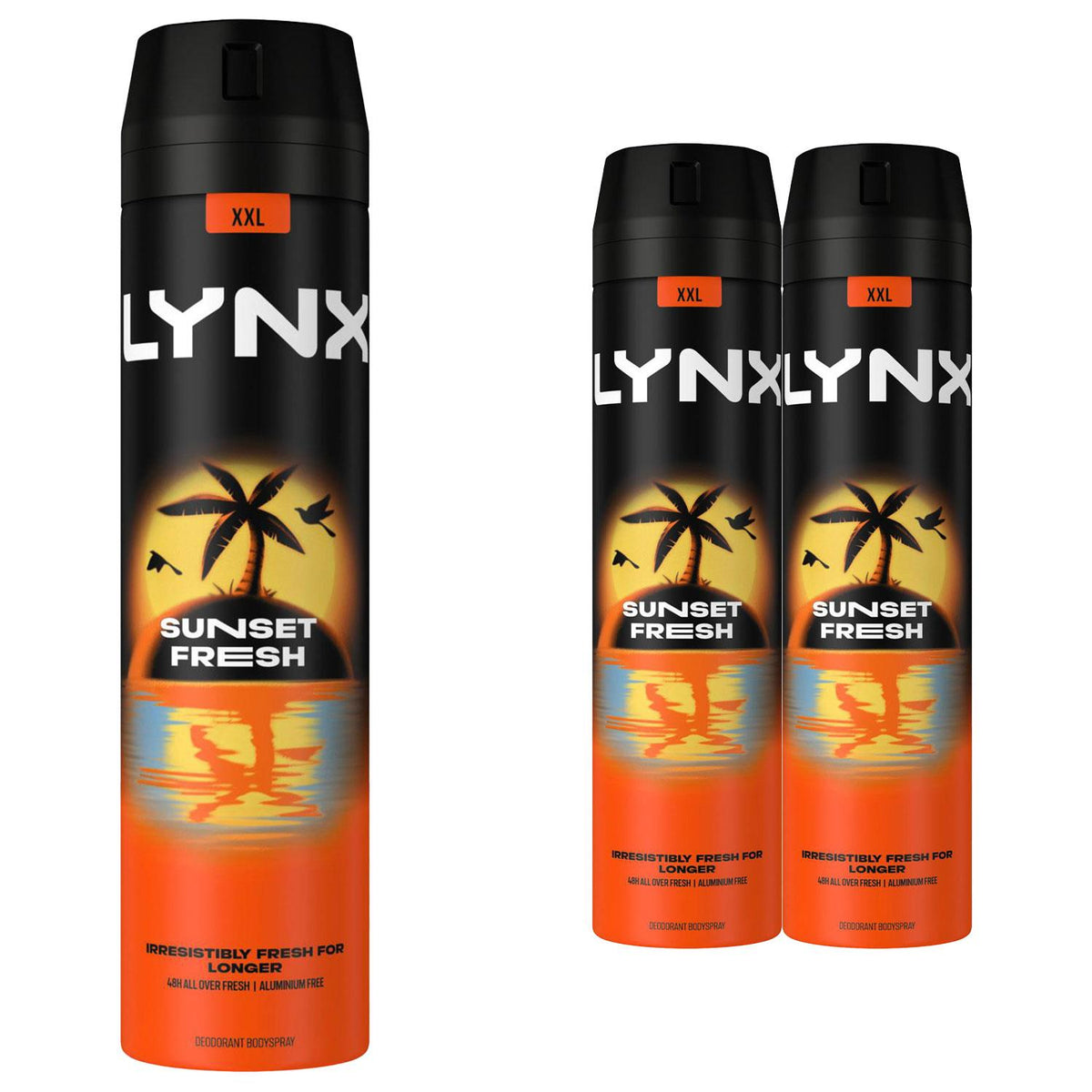 Sunset Fresh Deodorant Body Spray 48h Fresh 250ml | Set of 3