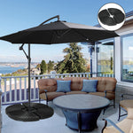 4pc Parasol Bases, Wicker Effect, Black
