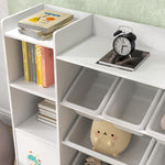 Kids Toy Storage Organiser With 8 Removable Storage Bins | White