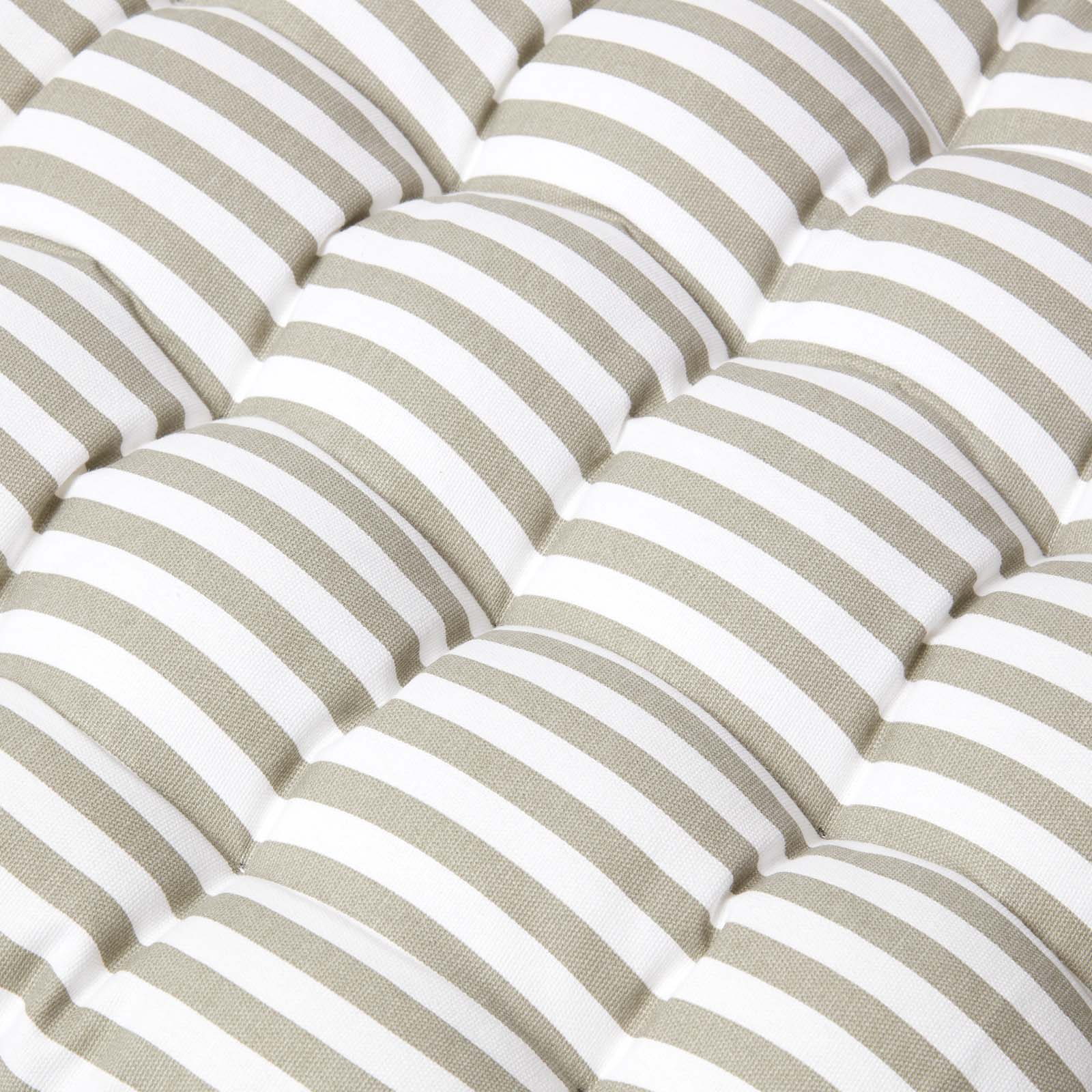 Striped Bench Cushion 2 & 3 Seater | 2 | Grey & White