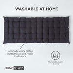 Outdoor Bench Cushion For 2 & 3 Seater Garden Seat Pad For Furniture, Kitchen, Dining & Indoor Use | 2 | Black