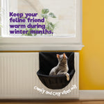Black Radiator Cat Bed Round Fleece Basket With Foldable Iron Frame