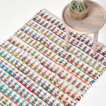 Handwoven Multi Coloured 100% Cotton Diamond Chindi Rug | 120cm x 180cm | Multi Colour