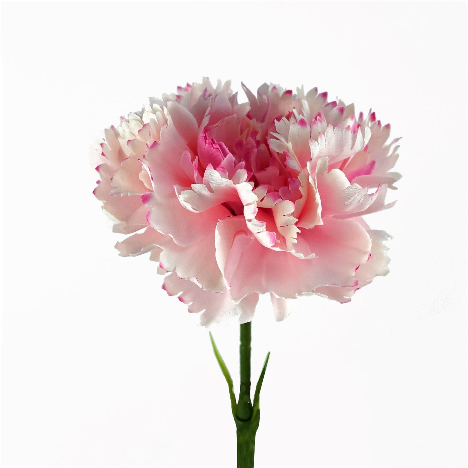 12 X Pink Carnation Artificial Flowers