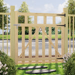 76cm/90cm/120cm Wx120cm H Classic Wooden Garden Gate With Lock Natural Finish, Vertical Slat Design | Large | Natural