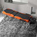 Portable Massage Table Beauty Therapy Couch Bed Spa | One Size | Orange