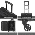 Medium 26" Lightweight 4 Wheel 800d Soft Case Quilted Suitcases Set Of 3 Anti Crack - Cabin & Hold Luggage 100+ Airlines Approved | Medium | Black