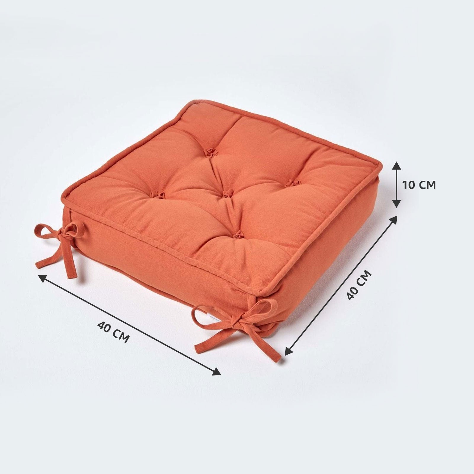Cotton Dining Chair Booster Cushion | 40cm x 40cm | Terracotta