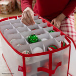 Christmas Ornament Storage Box With 112 Bauble Capacity | Red