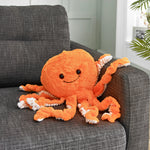 Soft Giant Handwarmer Cozy Plush Octopus | 30cm x 30cm | Orange
