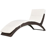 Rattan Sun Lounger Hammock With Cushion | Brown