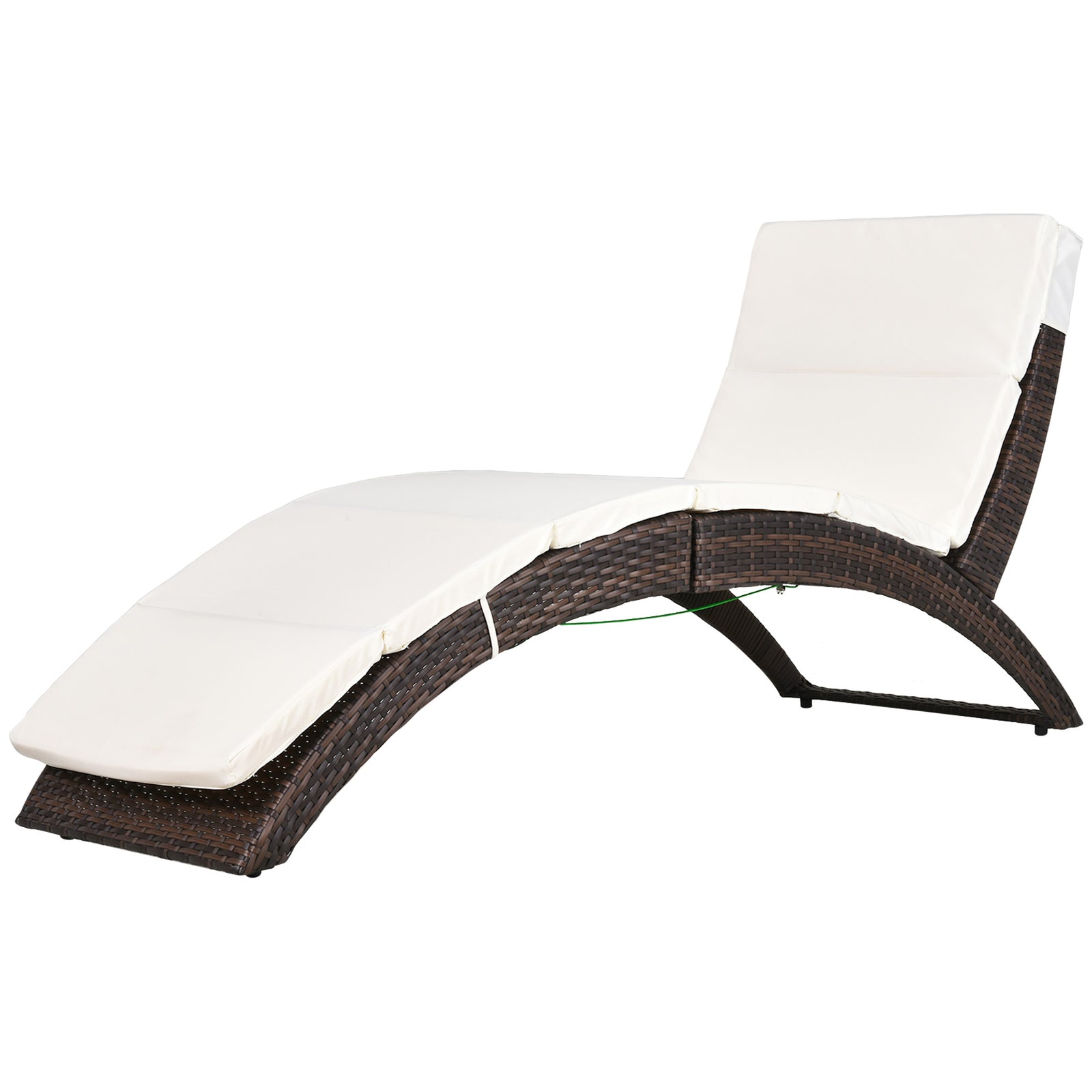 Rattan Sun Lounger Hammock With Cushion | Brown