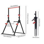 Centra Pull Up Bar,pull Up Station,dip Bars Free Standing,220kg,black Red