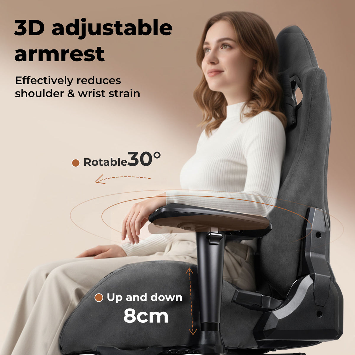 Ergonomic Office Chair 165° Reclining Executive Chair Spring Foam Cushion | Grey