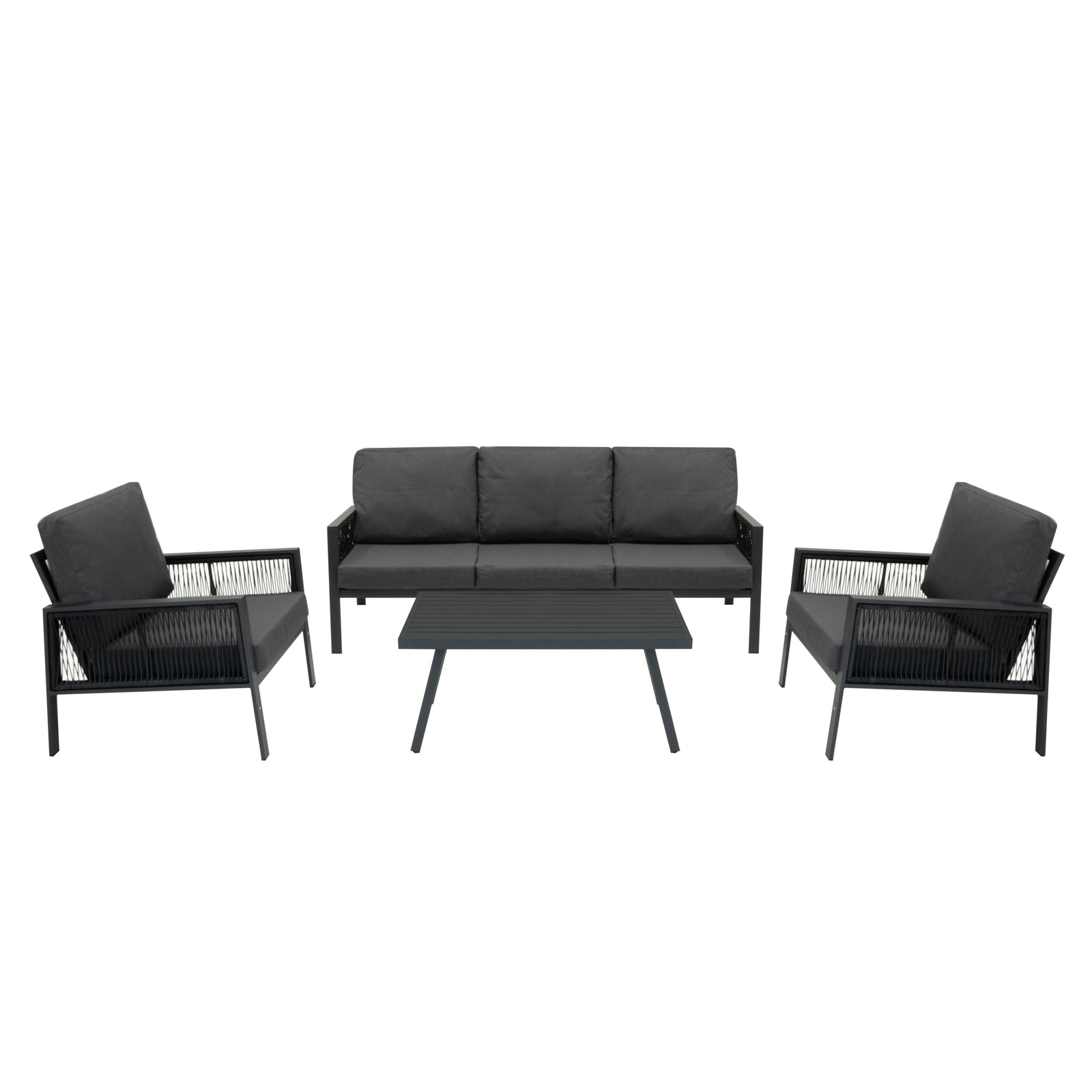 Aluminium 4 Piece Sofa Set | Anthracite