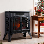 Freestanding Electric Fireplace Heater With Remote Control