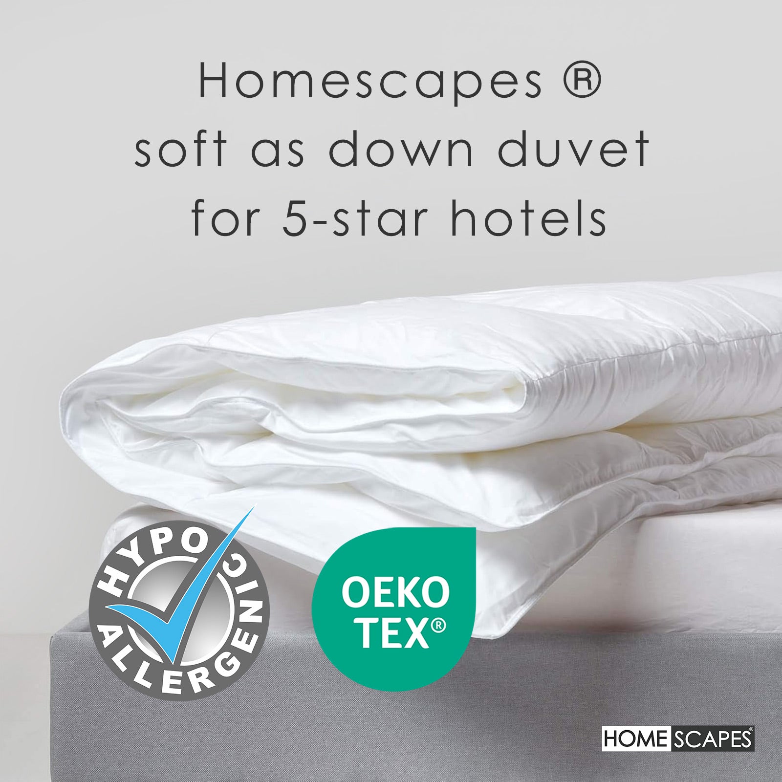 Luxury Hotel Soft As Down Super Microfibre 2.5 Tog Summer Duvet | Single | White