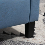 Button Tufted Microfibre Recliner Armchair | Blue