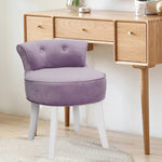 Upholstered Velvet Slipper Chair Slipper Bedroom Chair With Low Backrest