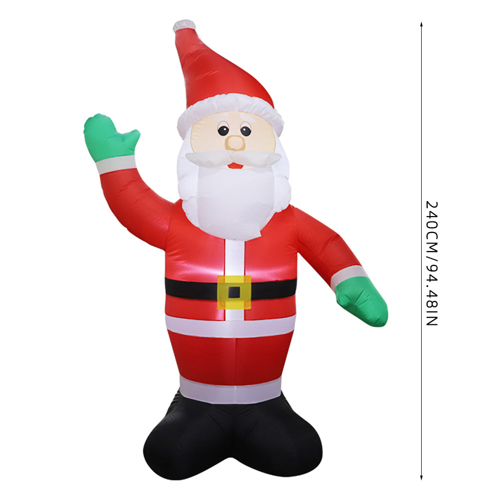 2.4m H Christmas Inflatable Outdoor Decorations With Led Lights
