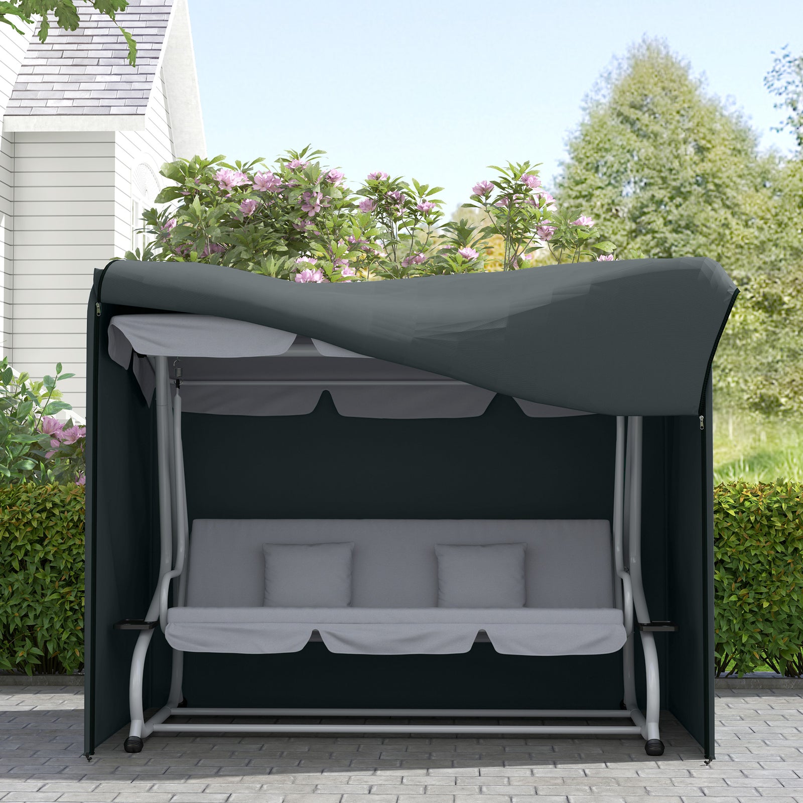 3 Seater Garden Swing Chair Cover, Windproof And Anti-uv