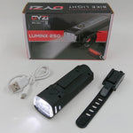Dyzi Usb Rechargeable Bike Front Light: 4 Modes Daylight Sensor