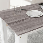 Dining Table For 4-6 People, Wood Effect Tabletop | Grey