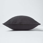 Cotton Rajput Ribbed Cushion Cover | 45cm x 45cm | Black