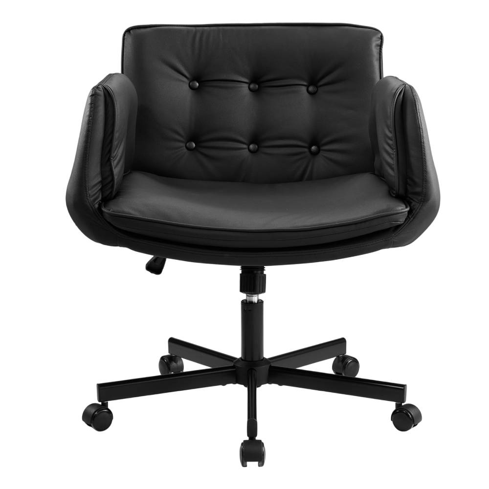 Office Chair With Armrests And Wheels | Black