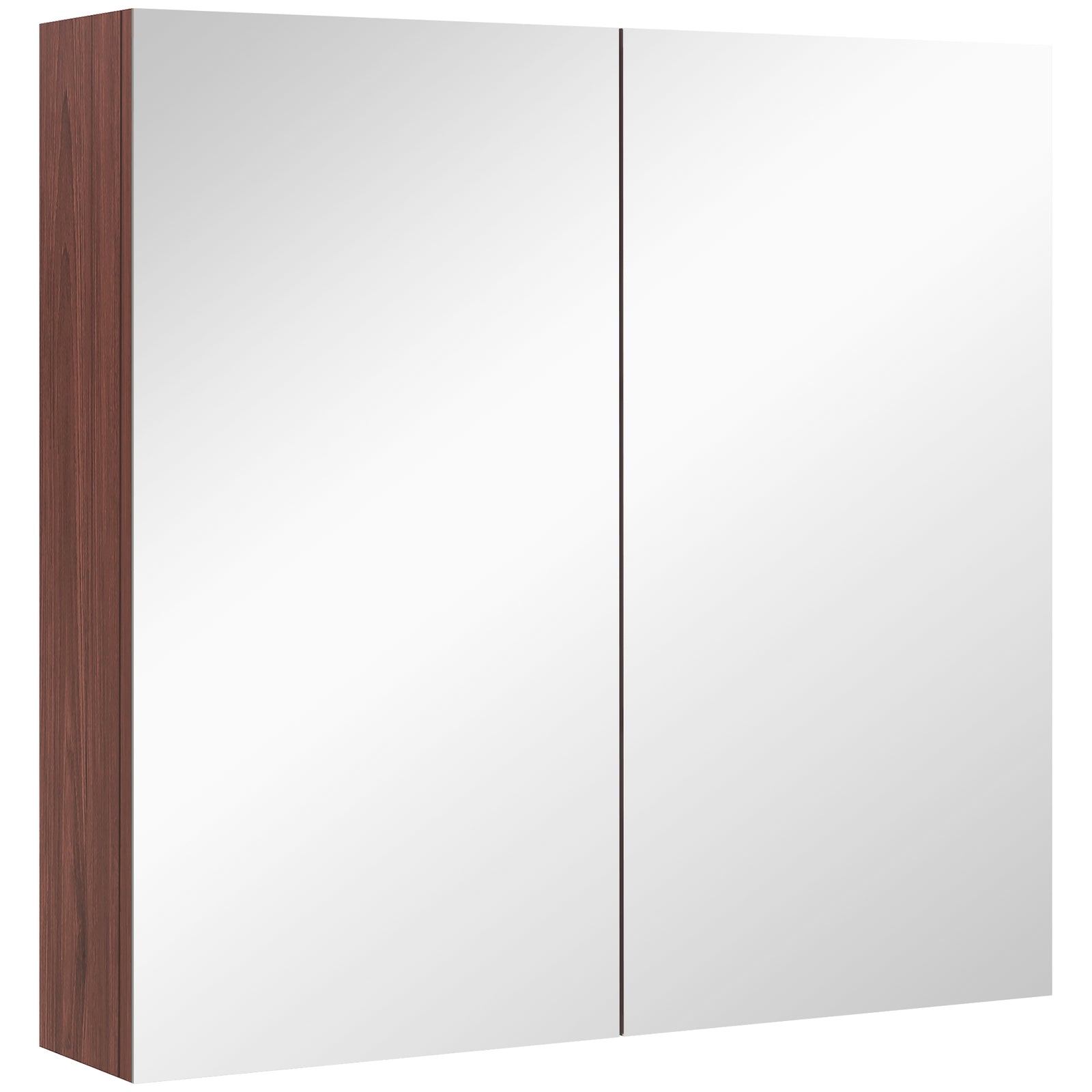 63wx60h Cm Double Door Wall-mount Bathroom Mirrored Cabinet