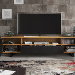 Blackridge Tv Unit 200cm - Fluted Design | Oak