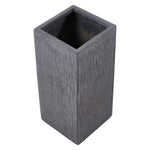 Rectangular Shaped Cement Planter Flower Pot With Drainage Holes | Small | Dark Grey