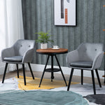 Modern Upholstered Fabric Bucket Seat Dining Room Armchairs