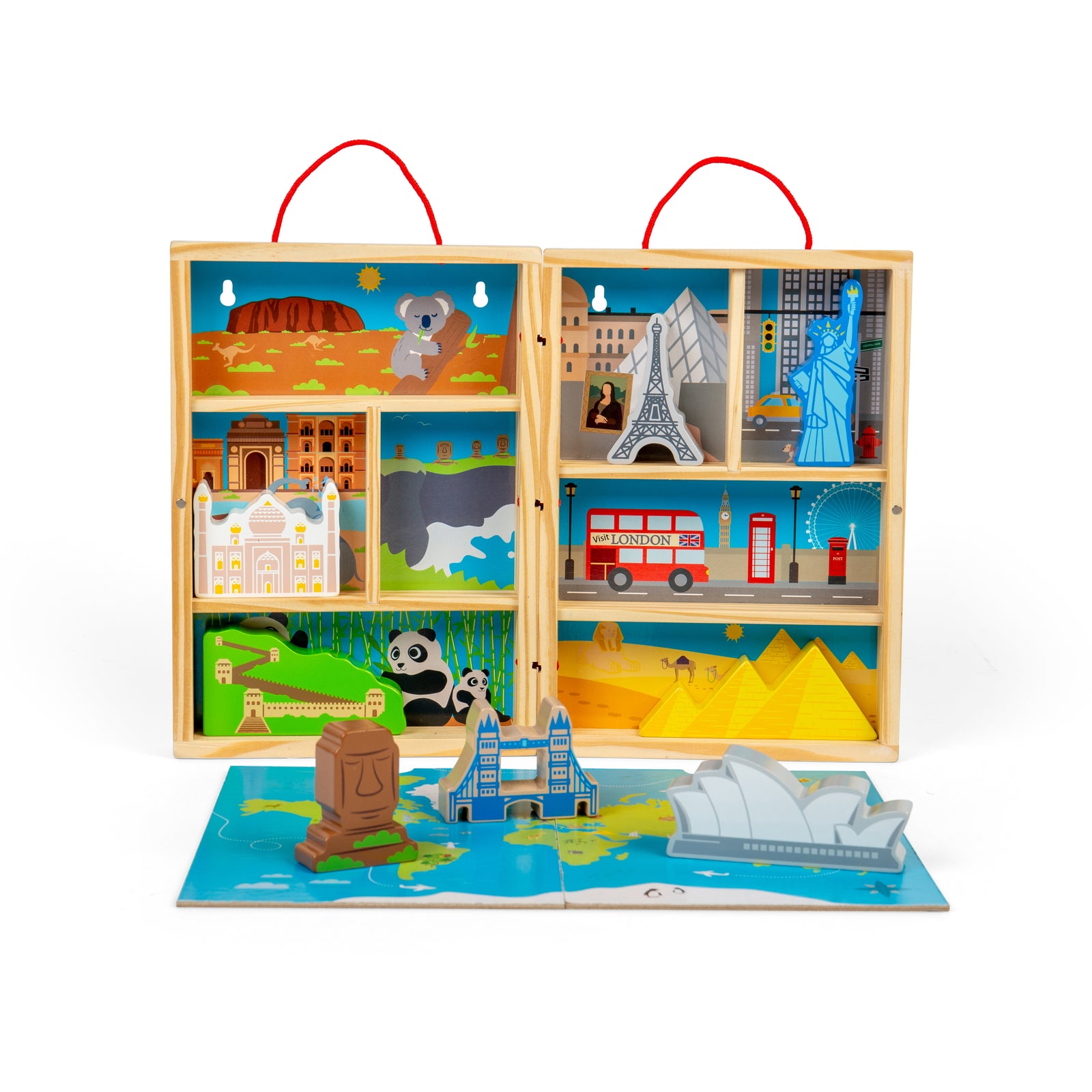 Travel Playbox - 10pc Wooden Playset