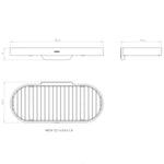 Shower Shelf, Bathroom Shelf, Brown, Stainless Steel, Geyser Collection