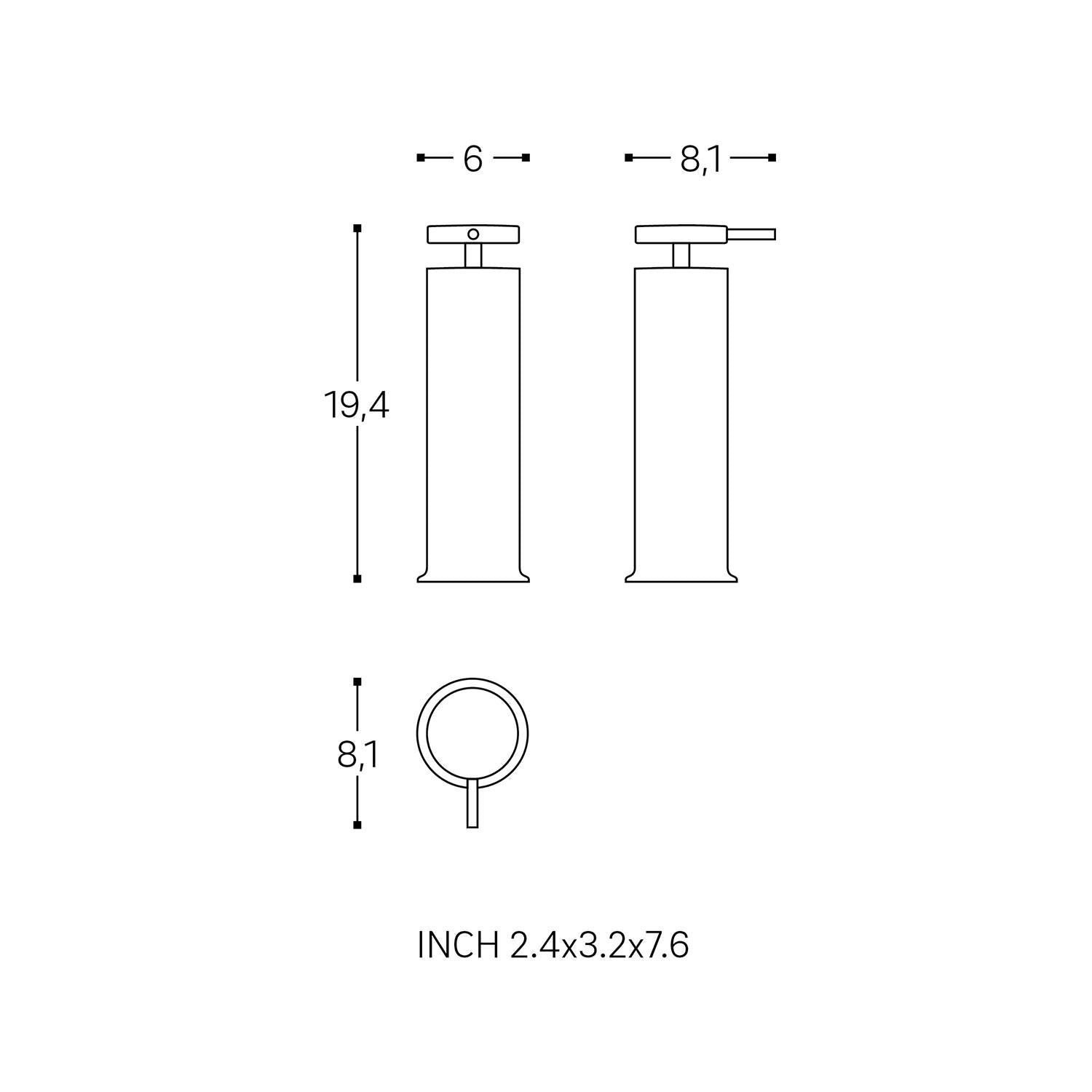 Soap Dispenser, 185ml Capacity, White Design, Geyser Collection