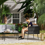 Light Grey 4-piece Outdoor Sofa Set