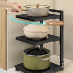 2/3/4-tier Adjustable Kitchen Pot Rack Organizer | Medium