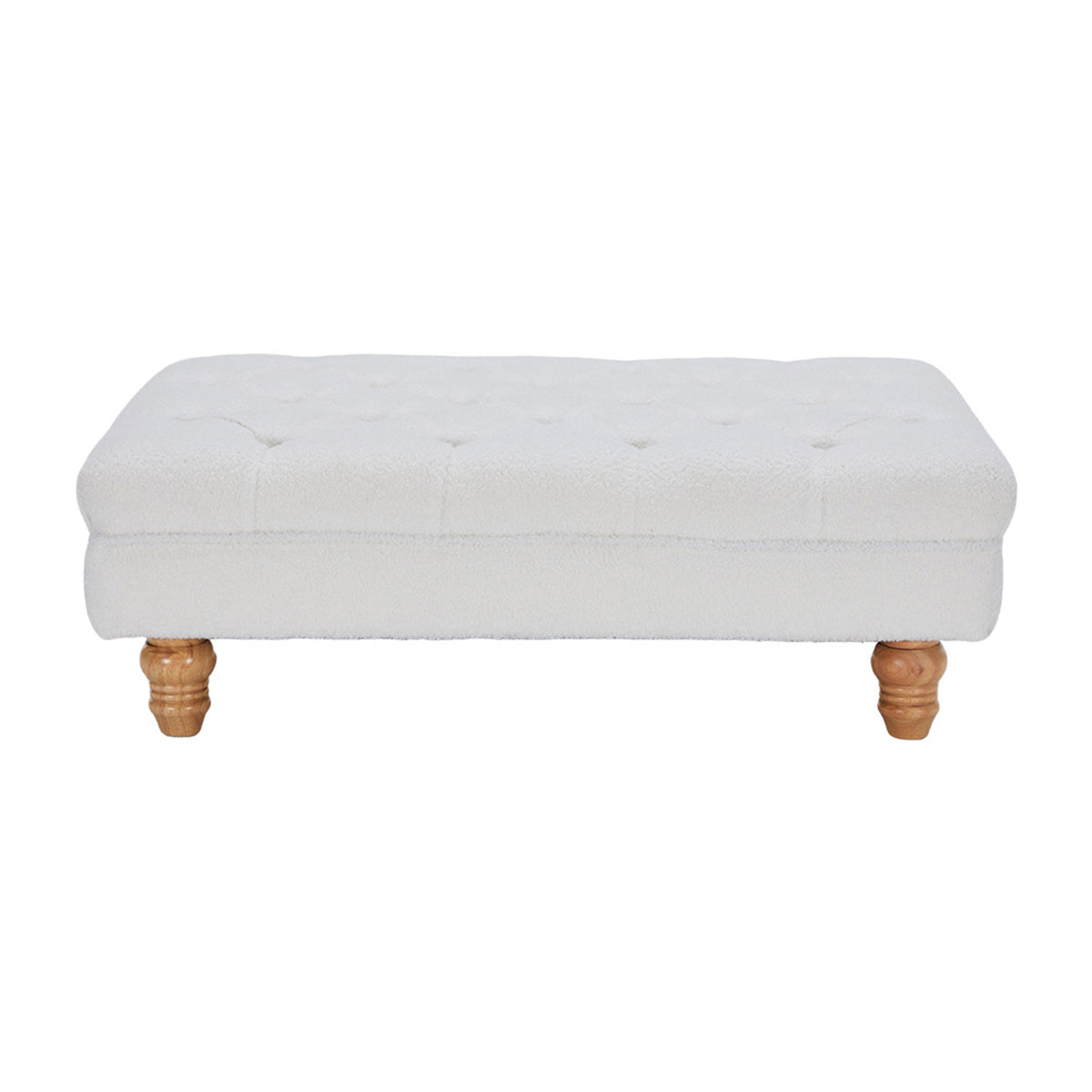 Breeins Teddy Fleece Upholstered Footstool