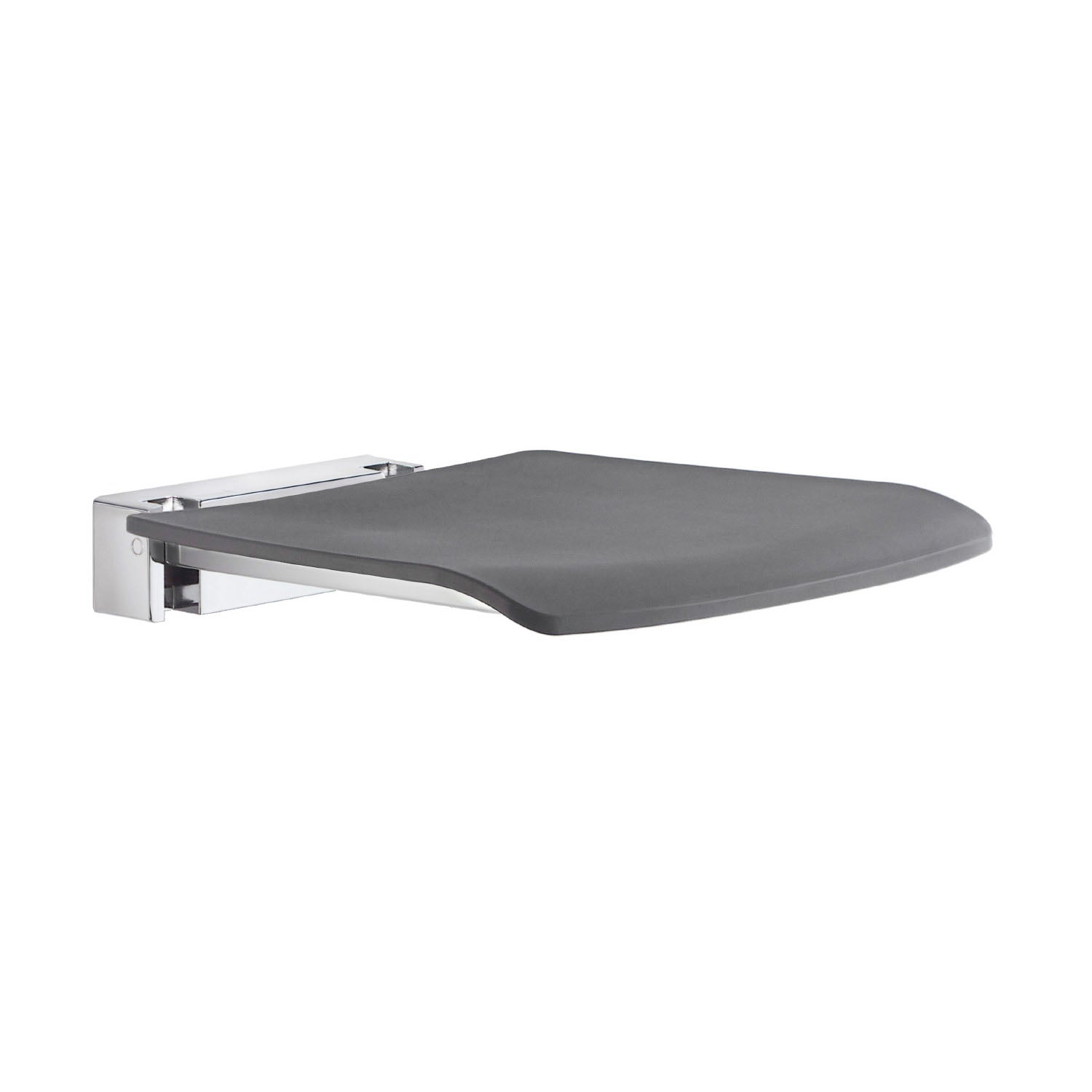 Folding Shower Chair Wall Mounted Bathroom Seat | Dark Gray