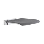 Folding Shower Chair Wall Mounted Bathroom Seat | Dark Gray