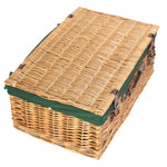 Wicker 55cm Buff Empty Picnic Basket Unlined | Green