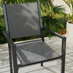 7-piece Wpc Dining Set, 6 Stackable Chairs, Rectangle