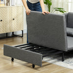 Pull Out Sofa Bed, Fabric 2 Seater Sofa Couch Living Room