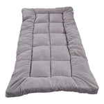 Quilted Mattress Topper With Thick 10cm Padding – Soft Brushed Fabric, Breathable Support & Secure Fit Straps | Super King | Grey