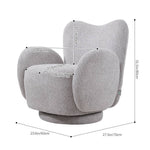 Chenille Upholstered Swivel Chair Armchair
