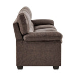 Bonded Faux Leather Sofa - 3 Seater | Dark Brown