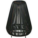 3-level Garden Rattan Solar Lantern With Auto On/off Led