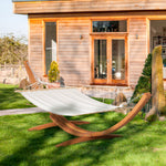 Outdoor Garden Hammock With Wooden Stand Swing Hanging Bed