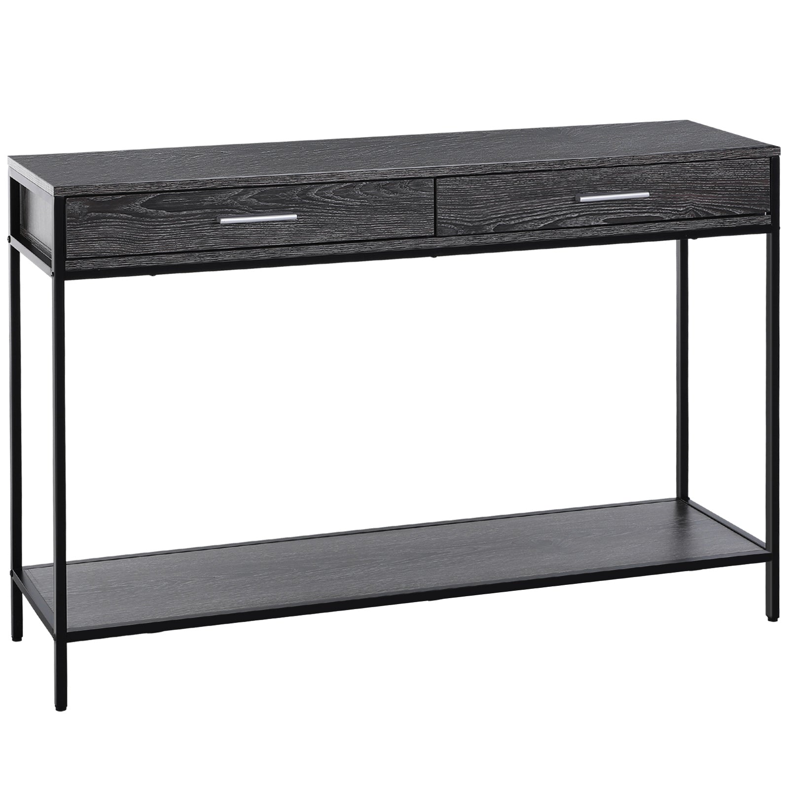 Console Table Worktop Bottom Shelf 2 Drawer Industrial